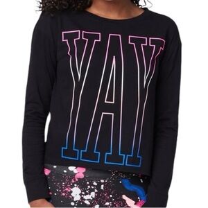 Justice Hi-Lo Long Sleeve Graphic Tee Girls M10 NEW!